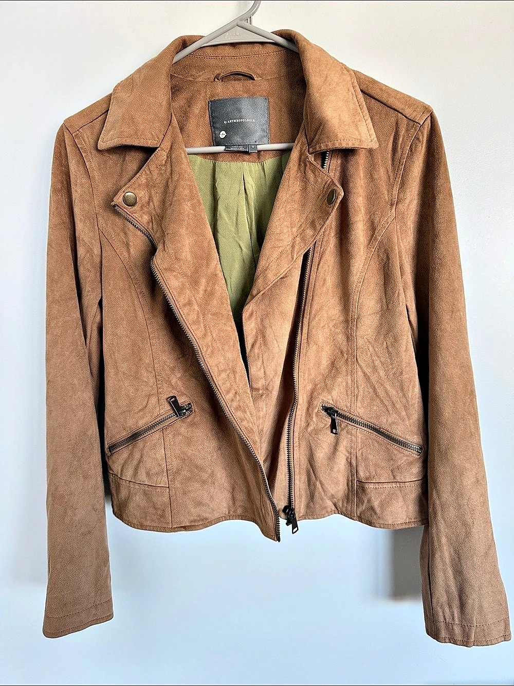 Anthropologie Brown Leather Jacket Size Small
